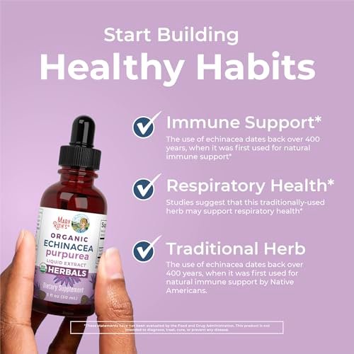 MARYRUTH'S Organics Echinacea Purpurea Liquid – Zuckerfrei, USDA Organic, Alkoholfrei, Vegan – 30 ml