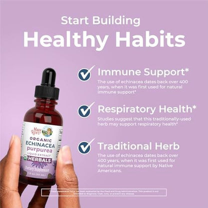 MARYRUTH'S Organics Echinacea Purpurea Liquid – Zuckerfrei, USDA Organic, Alkoholfrei, Vegan – 30 ml
