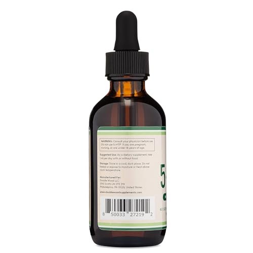 5-HTP Flüssig-Tropfen – Höhere Bioverfügbarkeit als Kapseln (60 Portionen à 50 mg 99%+ 5-HTP) Serotonin-Supplement für Stimmung, Schlaf und Entspannung von Double Wood