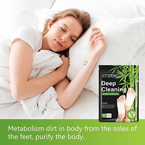 Tiefenreinigende Fußpflaster, 20 Stück natürliches Bambus-Essig-Ingwer-Pulver-Fußpad für die Fußpflege