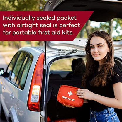 Dealmed Povidon-Iod-Vorbereitungspad 10% - einzeln versiegelte Packungen, ideal für Wundversorgung und tragbare Erste-Hilfe-Sets, 100 Stück pro Schachtel (Packung mit 1)