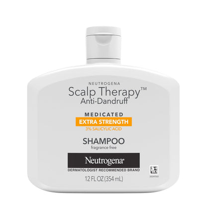 Neutrogena Scalp Therapy Anti-Schuppen Extra Stark Medizinisches Shampoo mit 3% Salicylsäure – Hilft, Schuppen vorzubeugen, zu bekämpfen und deren Wiederauftreten zu kontrollieren, Duftfrei, 355 ml