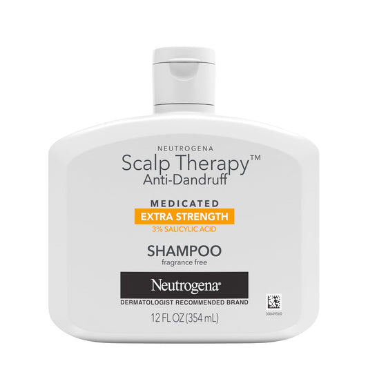 Neutrogena Scalp Therapy Anti-Schuppen Extra Stark Medizinisches Shampoo mit 3% Salicylsäure – Hilft, Schuppen vorzubeugen, zu bekämpfen und deren Wiederauftreten zu kontrollieren, Duftfrei, 355 ml