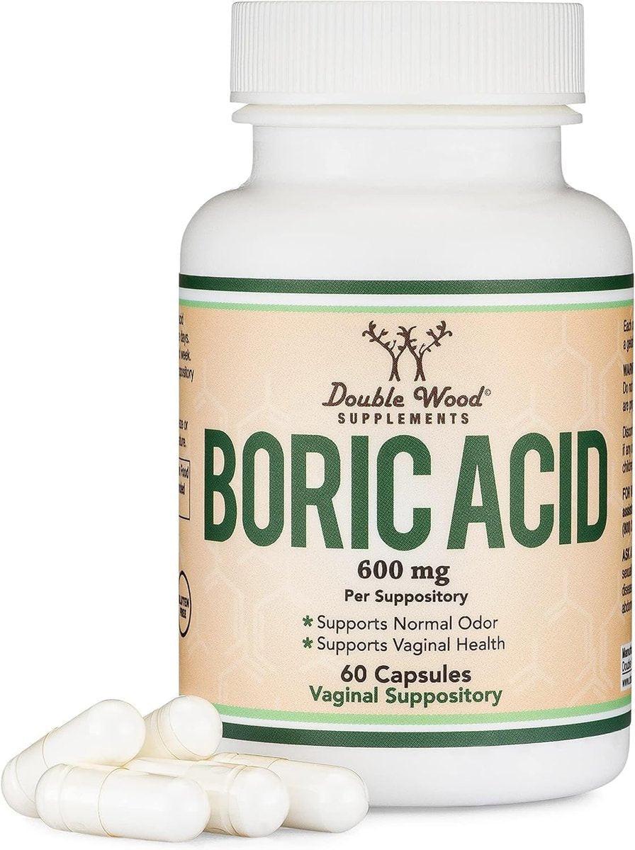 Borsäure-Zäpfchen 60 Stück – Unterstützt die Frauengesundheit (leicht löslich, drittgeprüft) von Double Wood