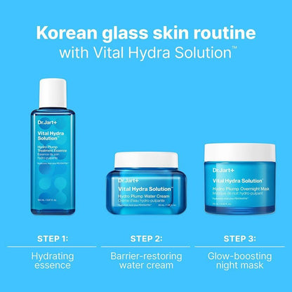 Dr.Jart+ Vital Hydra Solution Hydro Plump Overnight Korean Face Mask mit Hyaluronsäure für Glas-Haut | Koreanische Hautpflege, 2,53 Fl Oz