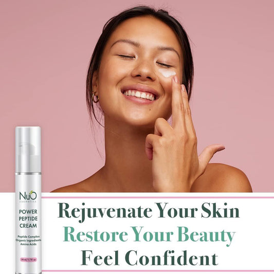 nuorganic Peptide Gesichtscreme: Anti-Aging + Falten + Straffung + Hautton + Elastizität - Patentierte PhytoCellular Wissenschaft + 18x Wirksameres Anti-Aging + Bessere Haut in 7 Tagen - Vegan