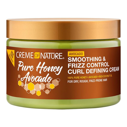 Creme of Nature Pure Honey Define Hair Food Glättende & Frizz-Kontroll-Curl-Creme – Definiert und pflegt natürliche Locken mit Avocadoöl, Honig & Kokosöl, 11,5 oz