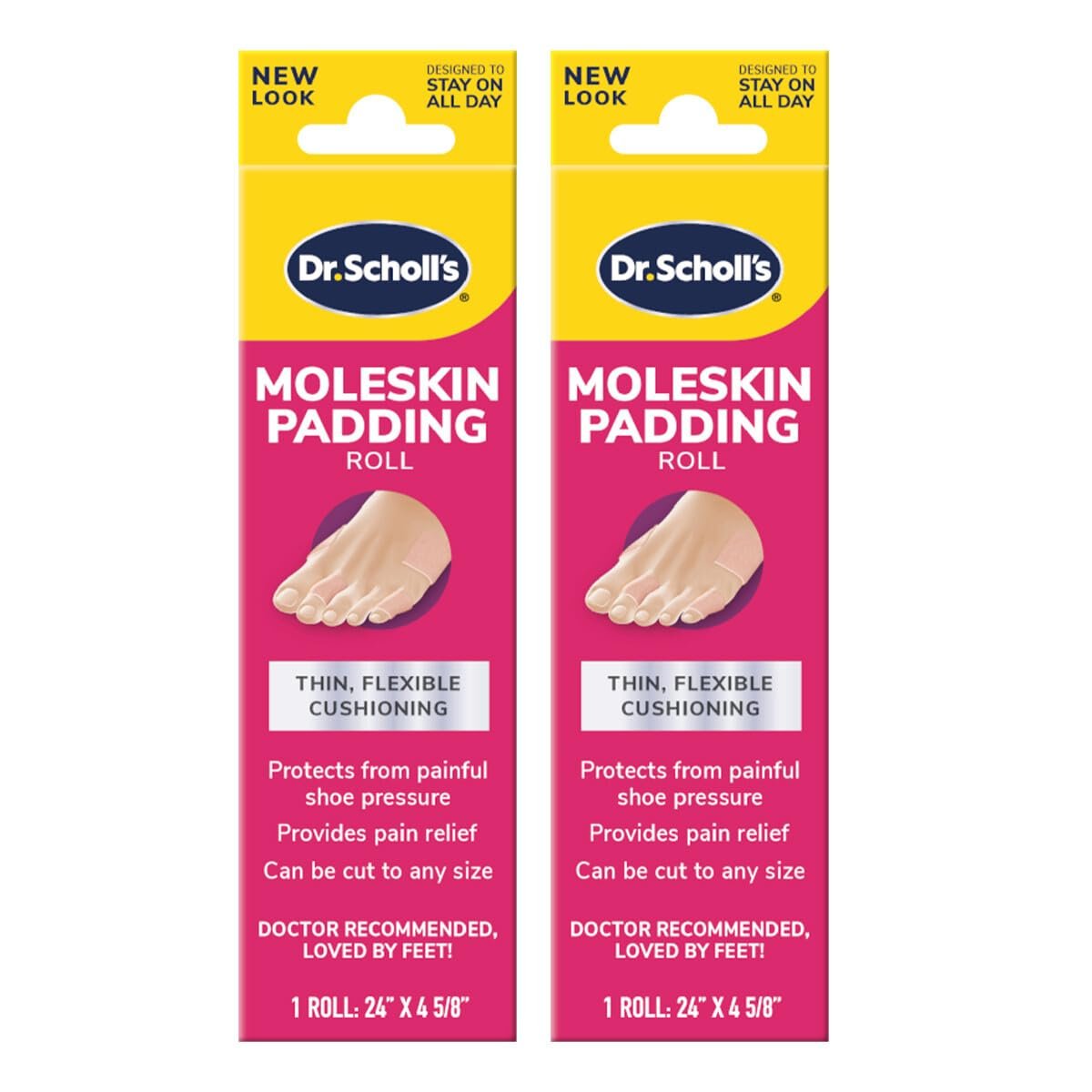Dr. Scholl's Moleskin 2 Rollen - Hautschutz gegen Reibung und Blasen