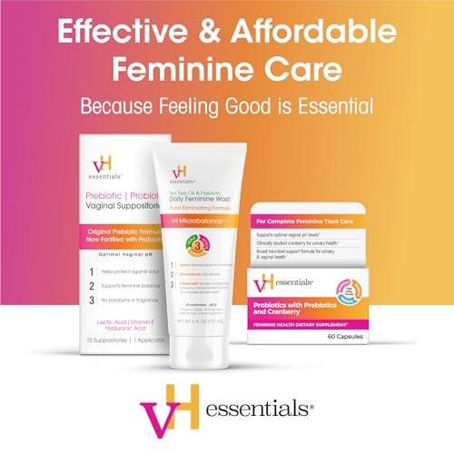 vH Essentials Probiotika für Frauen mit Präbiotika, Cranberry & Vitamin C - 120 Kapseln (60-Tage-Vorrat) - Probiotika zur Unterstützung der Darmgesundheit, des allgemeinen Wohlbefindens und der Harnwegsgesundheit für Frauen