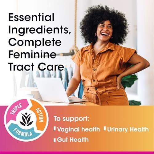 vH Essentials Probiotika für Frauen mit Präbiotika, Cranberry & Vitamin C - 120 Kapseln (60-Tage-Vorrat) - Probiotika zur Unterstützung der Darmgesundheit, des allgemeinen Wohlbefindens und der Harnwegsgesundheit für Frauen