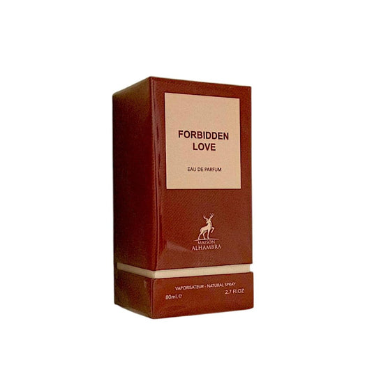 Maison Alhambra Forbidden Love – Gourmand, Fruchtig, Amber, Süß – Eau de Parfum Spray Lang anhaltender Duft für Unisex, 2,7 Unzen / 80 ml