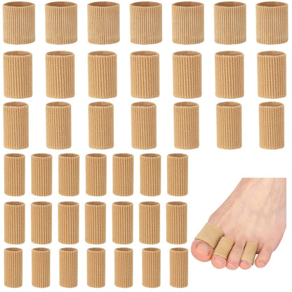 YEAJOIN Zehenschutzhülsen – 42-teiliges Gel-Zehenpolster-Set in 5 Größen gegen Hühneraugen, Blasen, Schwielen und Hammerzehen