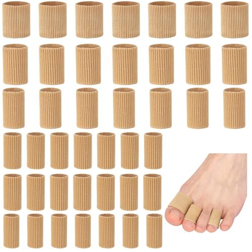YEAJOIN Zehenschutzhülsen – 42-teiliges Gel-Zehenpolster-Set in 5 Größen gegen Hühneraugen, Blasen, Schwielen und Hammerzehen