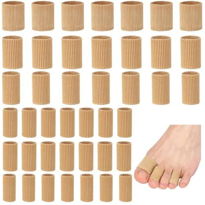 YEAJOIN Zehenschutzhülsen – 42-teiliges Gel-Zehenpolster-Set in 5 Größen gegen Hühneraugen, Blasen, Schwielen und Hammerzehen
