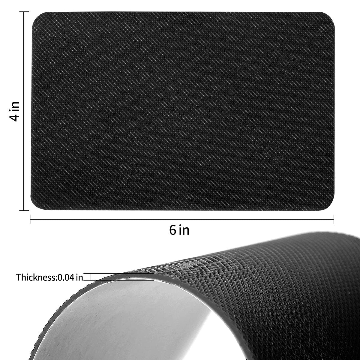 CZBYXA12 Schwarze Schuhsohlenschutzfolie, rutschfeste Schuhgriffe für die Schuhsohle - Sohlenwächter - Anti-Rutsch-Pads für High Heels (15x10 cm, Schwarz-2 Paare)