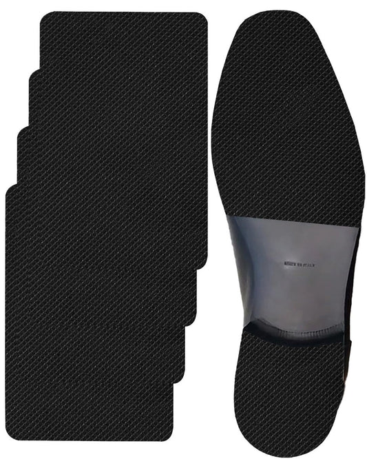 CZBYXA12 Schwarze Schuhsohlenschutzfolie, rutschfeste Schuhgriffe für die Schuhsohle - Sohlenwächter - Anti-Rutsch-Pads für High Heels (15x10 cm, Schwarz-2 Paare)