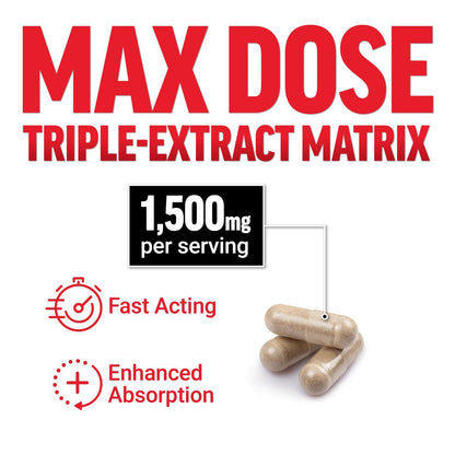 Force Factor Horny Goat Weed Max – 1500 mg Triple-Extrakt, 90 Kapseln für gesteigerte Libido und Leistungsfähigkeit