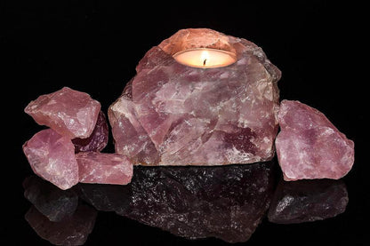 LAIDANLA Rosenquarz 2 Zoll natürliche raue Steine, große Rohkristalle, Bulk-Heilsteine für Reiki-Heilung, Wasserfallsteine, Drahtwicklung, Dekoration, Cabochon-Schleifen, 4 Stück, 0,55 Pfund