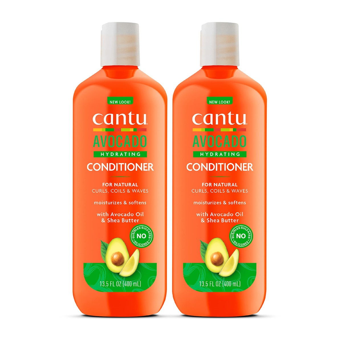 Cantu Avocado Feuchtigkeitsspülung ohne Silikone mit reiner Sheabutter, 13,5 oz (2er-Pack)