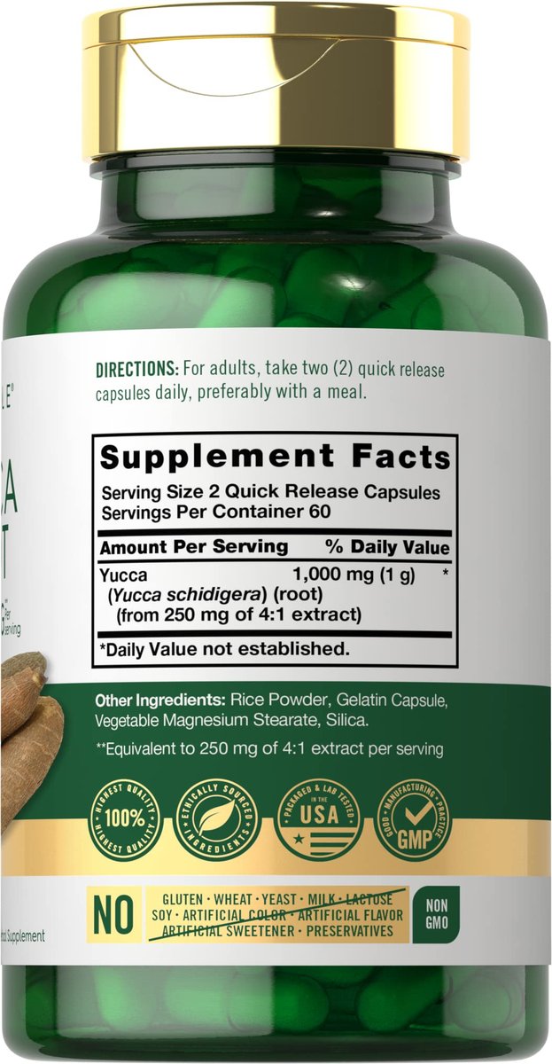 Carlyle Yucca Root Extract – 120 Kapseln | Kräuterergänzung | Nicht-GMO und Glutenfrei