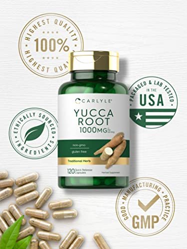 Carlyle Yucca Root Extract – 120 Kapseln | Kräuterergänzung | Nicht-GMO und Glutenfrei