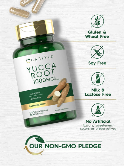 Carlyle Yucca Root Extract – 120 Kapseln | Kräuterergänzung | Nicht-GMO und Glutenfrei