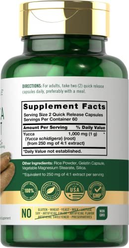 Carlyle Yucca Root Extract – 120 Kapseln | Kräuterergänzung | Nicht-GMO und Glutenfrei