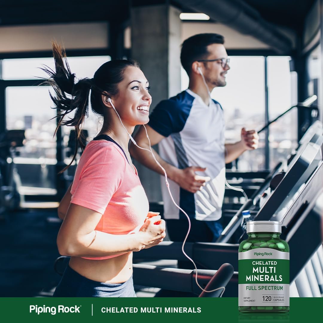 Piping Rock Mega Multi Mineral Chelat-Komplex | 120 Kapseln | Für Männer und Frauen | Eisenfrei | Non-GMO, Glutenfrei
