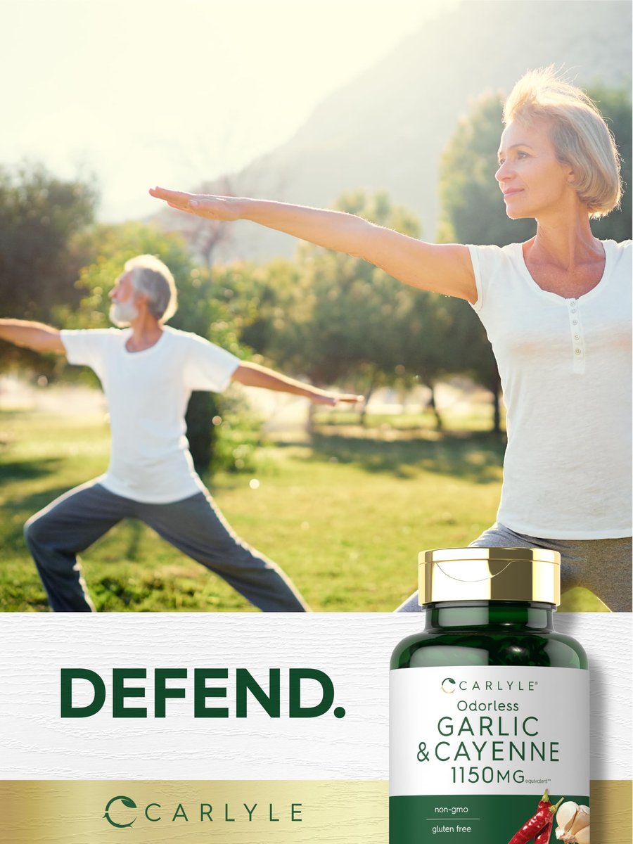 Carlyle Geruchsloser Knoblauch und Cayennepfeffer | 200 Softgels | Non-GMO, Glutenfrei