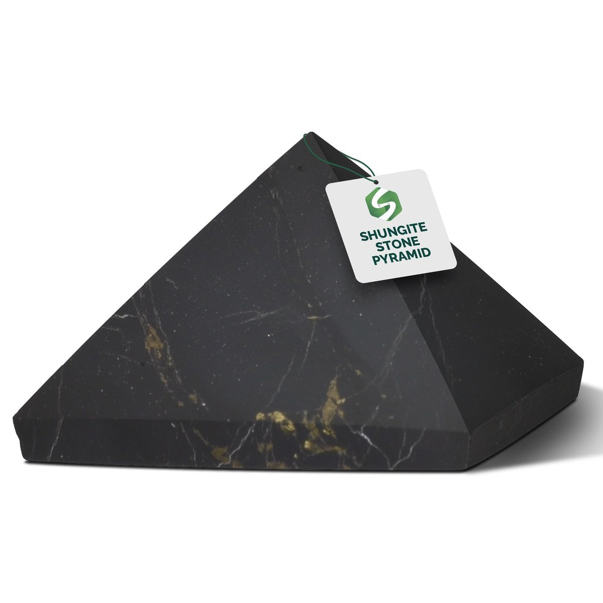 Shungite World Authentische Shungit-Pyramide, ungeschliffen, 30 mm, Chakra-Energie, natürlicher Heilungskristall, schwarze Pyramide für Büro, Meditation, Reiki, Erdung
