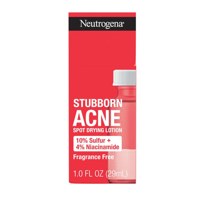 Neutrogena Stubborn Acne Spot Drying Lotion – Schwefel Akne Behandlung mit 10% Schwefel & 4% Niacinamid, 1.0 fl. oz