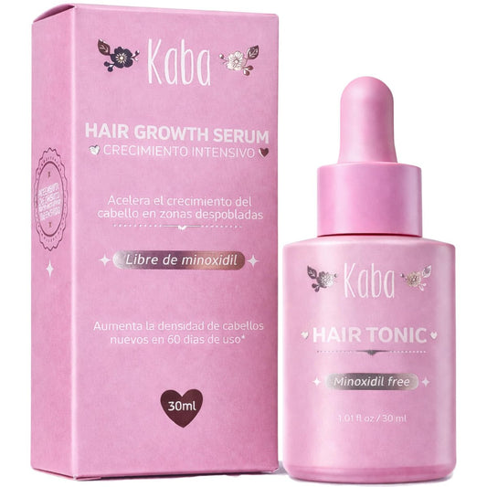 Kaba Tonic Haarwuchs Serum – Haarwuchsprodukte, Haarausfallbehandlung für Frauen, Wachstumsbeschleuniger, Regrow Behandlung, Kontrolle von überschüssigem Öl – 30 ml