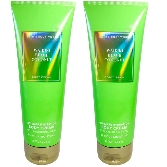 Bath & Body Works Geschenkset mit 2x 8 oz Body Cream - Waikiki Beach Coconut