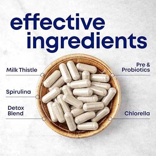 her own Cleanse – Sanfte Entgiftung, Unterstützt einen Gesunden Darm, Meeresalgen-Reinigung, Präbiotikum/Probiotikum-Mischung, Kräuter-Reinigungsmischung, Gluten- und Sojafrei, Vegan, 60 Kapseln, 30 Portionen, Mehrfarbig