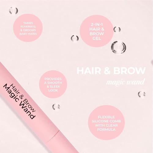 MCoBeauty - Hair & Brow Magic Wand - 2-in-1 Gel für Babyhaare und Augenbrauen - Flexible Silikonbürste mit Borsten - Vielseitiges Haar- und Brauengel - Geschenkidee