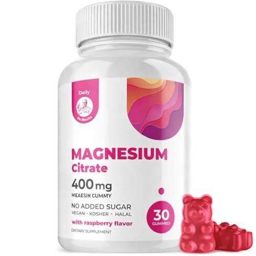 DR. MORITZ Magnesiumcitrat Gummies – Zuckerfrei, Beruhigende Magnesium Gummies für Kinder & Erwachsene, Unterstützt die Herz-Kreislauf-Gesundheit (30 Stück)