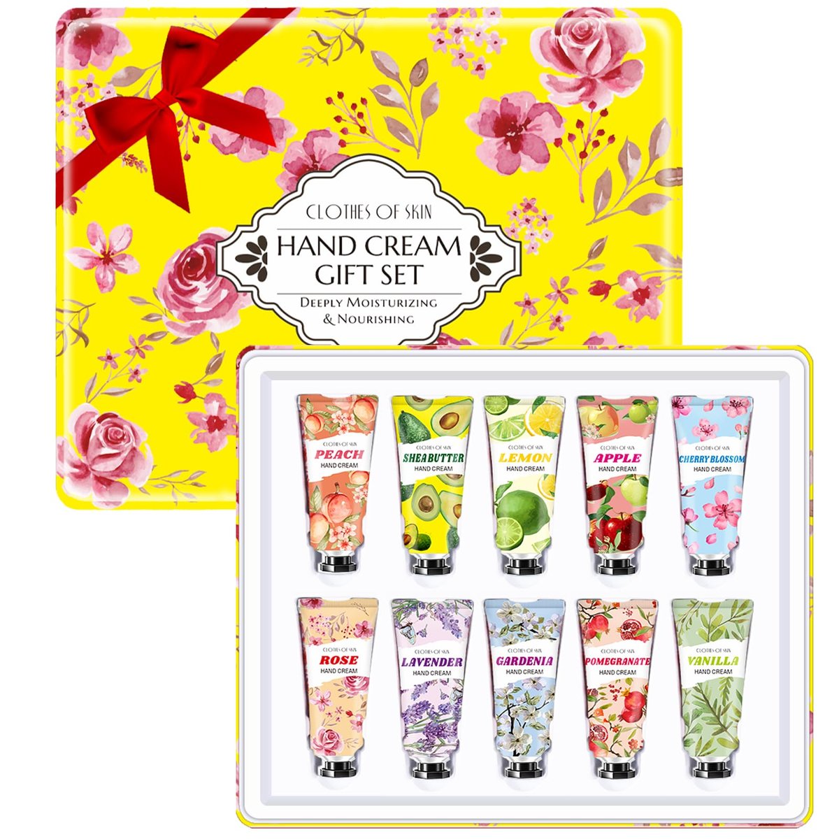 10er Pack Handcreme Set – Muttertagsgeschenk, Geschenk für Lehrer, Krankenschwestern, Geburtstagsgeschenk für Frauen – natürliche Pflanzenduft Reisegröße Lotion für trockene Hände