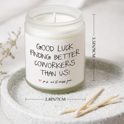 BAUBLEDAZZ Abschiedsgeschenk für Kollegen – Handgemachte Lavendel Sojawachs Kerze (7oz) – Lustiges Geschenk zum Abschied für Arbeitskollegen, Chef, Männer, Frauen, Freund