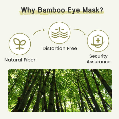 iCooBreeze 100% handgefertigte Bambus-Schlafmaske für Damen und Herren, Bio-Schlafmaske, lichtundurchlässig, große Größe, verstellbar (1 Stück, Apricot)