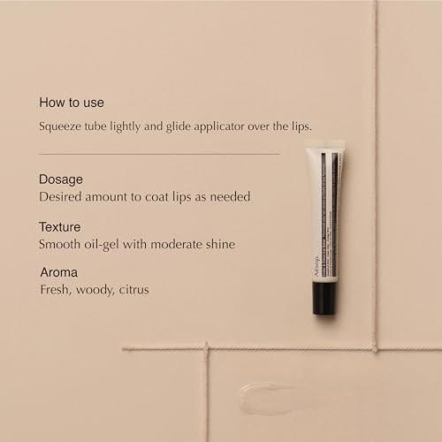 Aesop Cedar & Citrus Lip Balm | Pflegende Lippenpflege für trockene, rissige Lippen | Geschmeidige Öl-Gel-Formel | 9 ml