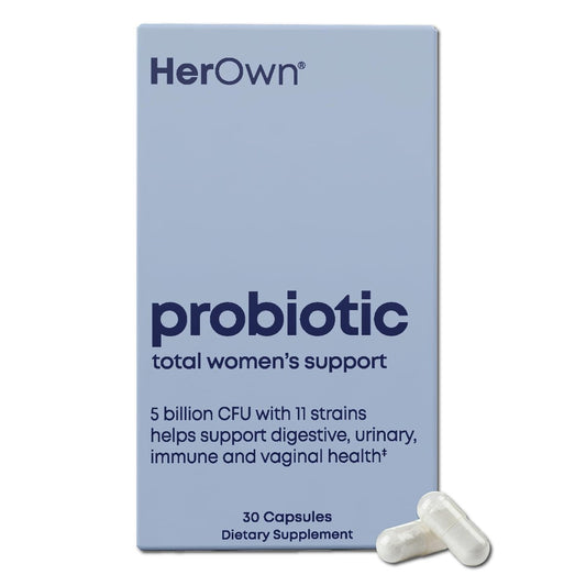 her own Probiotika für Frauen – 5 Milliarden KBE mit Präbiotika, unterstützt gesunde Verdauung, 11 Stämme, glutenfrei, sojafrei, vegan, Non-GMO, 30 Kapseln, 30 Portionen