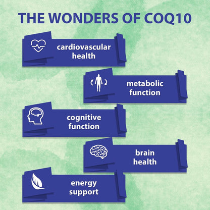 CoQ10 600 mg Weichkapseln | Hochabsorbierbares CoQ10 Ubiquinol Supplement | Reduzierte Form mit Vitamin E & Omega 3 6 9 | Antioxidans Kraftpaket für die Gesundheit | 60 Weichkapseln