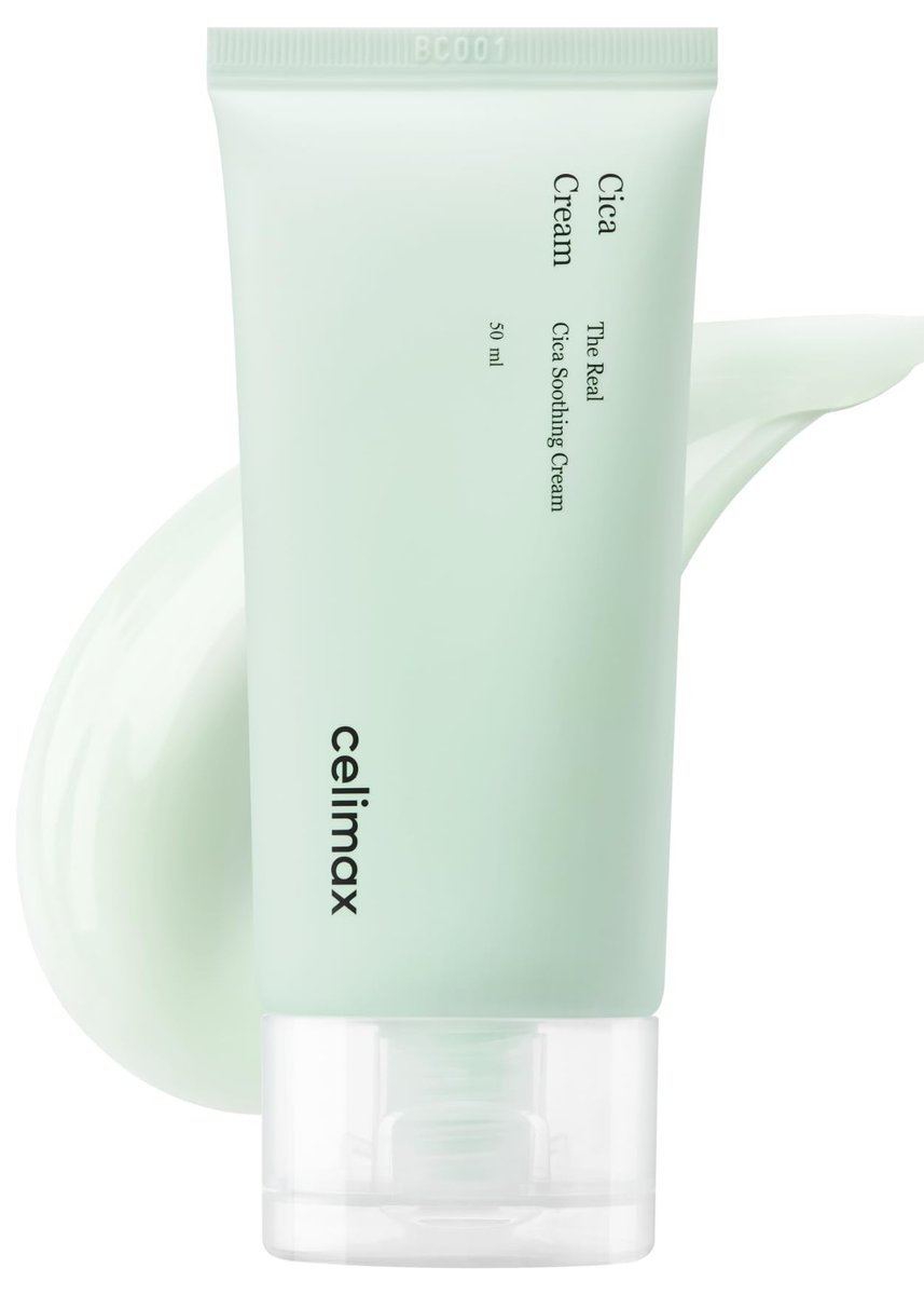 celimax The Real Cica Soothing Cream – Leichte Gel-Creme mit frischem Cica-Extrakt, ölfrei, feuchtigkeitsspendend, beruhigend, für trockene, ölige, Misch- und empfindliche Haut, 50 ml