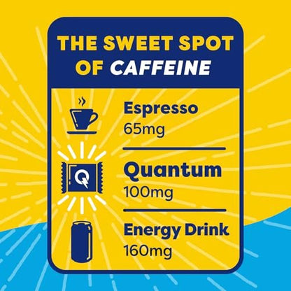 Quantum Energy Square: Energieriegel mit Koffein & 10g Protein – Leckerer, gesunder Snack für unterwegs (Vegan, glutenfrei, sojafrei, milchfrei) – Karamell-Mandel-Meersalz (8er Pack)