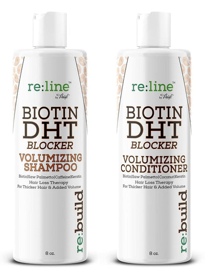 NATURAL Volumizing Shampoo und Conditioner für Haarwachstum - DHT-Blocker Formel mit Biotin gegen dünner werdendes Haar und Haarausfall für Männer und Frauen