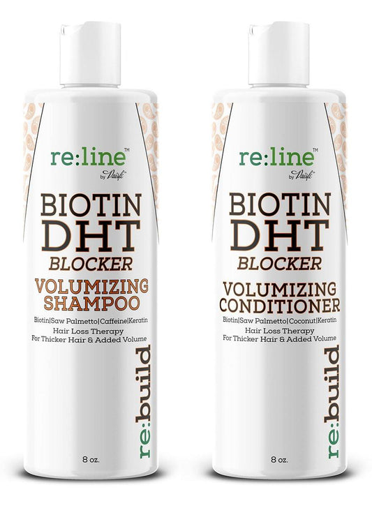 NATURAL Volumizing Shampoo und Conditioner für Haarwachstum - DHT-Blocker Formel mit Biotin gegen dünner werdendes Haar und Haarausfall für Männer und Frauen
