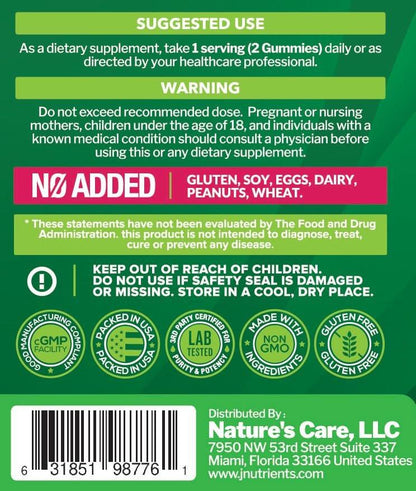 Sea Moss 3000mg Gummis mit Bladderwrack und Klettenwurzel - Natürliches irisches Seemoos-Superfood für Immun-, Schilddrüsen- und Entgiftungsunterstützung - Extra stark für Männer & Frauen - Glutenfrei, vegan - 60 Gummis