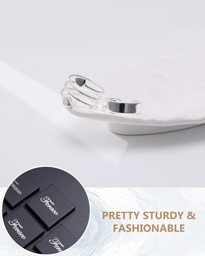 Feraco 2 Stück Kupferringe für Damen – 99,99% Reines Kupfer Magnetischer Daumenring mit Magnet – Lymphatik Schmuck Geschenk für Frauen, Muttertagsgeschenk