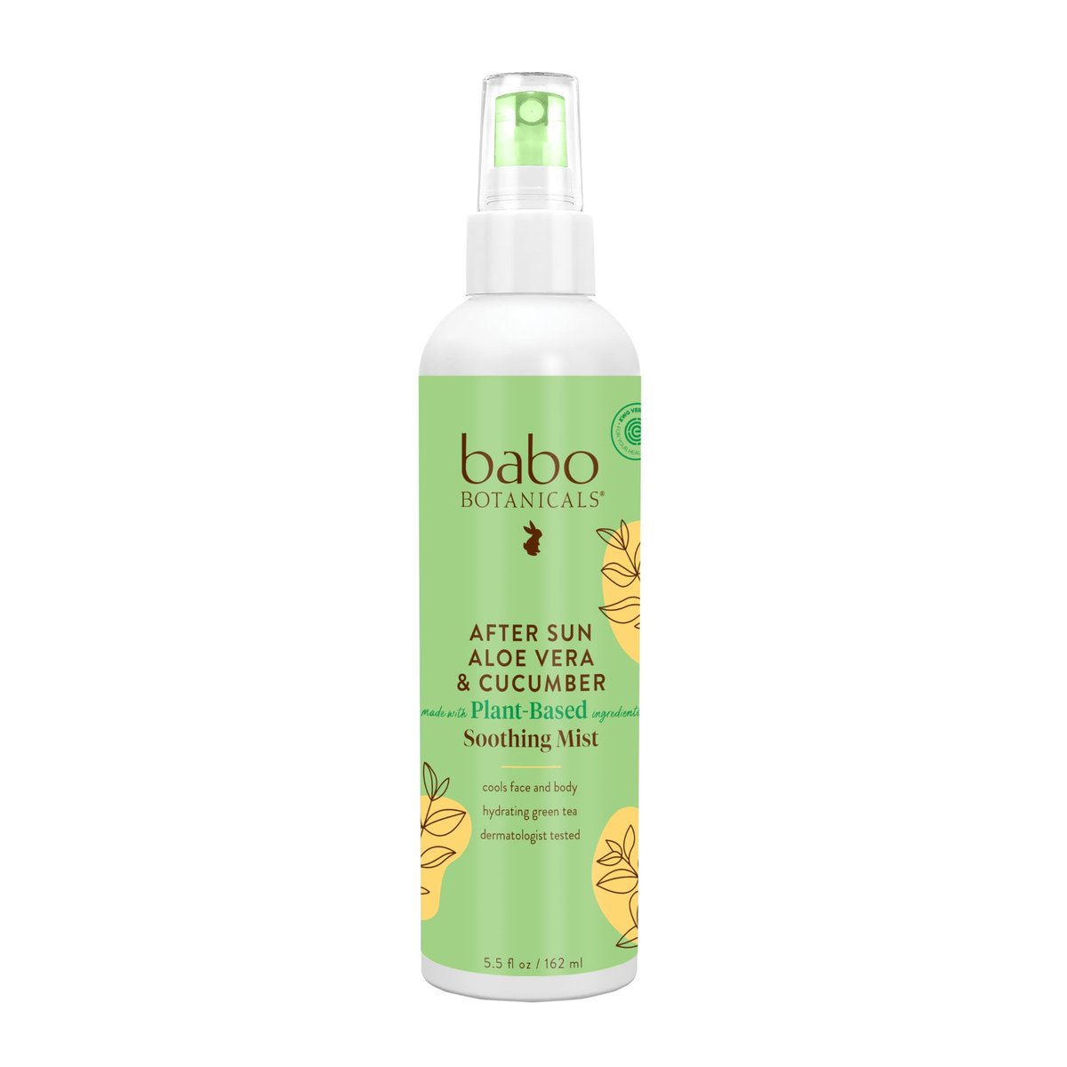 Babo Botanicals After Sun Soothing Mist – Aloe Vera & Gurke – für Gesicht, Körper & empfindliche Haut – alkoholfrei – EWG-zertifiziert – 240 ml