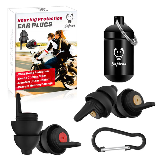 Motorrad Ohrstöpsel gegen Windgeräusche – 2 Paar wiederverwendbare Ohrstöpsel für Motorradfahrer – weicher, bequemer Gehörschutz für Touring, Rennen, Fahren – 25 dB – Biker Geschenk